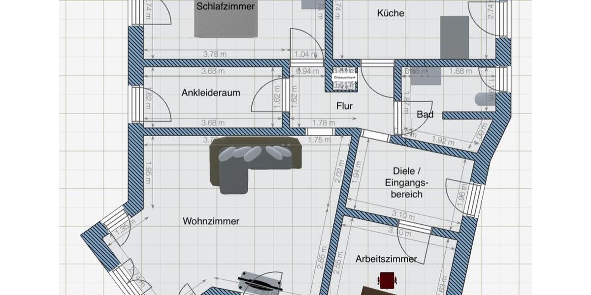 Etagenwohnung Essen Huttrop - 4 Zimmer, 81 m&sup2;, 1.140&euro; | Angebot:25430682