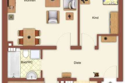 Wohnung Mönchengladbach Waldhausen - 3 Zimmer, 73 m&sup2;, 709&euro; | Angebot:25940510