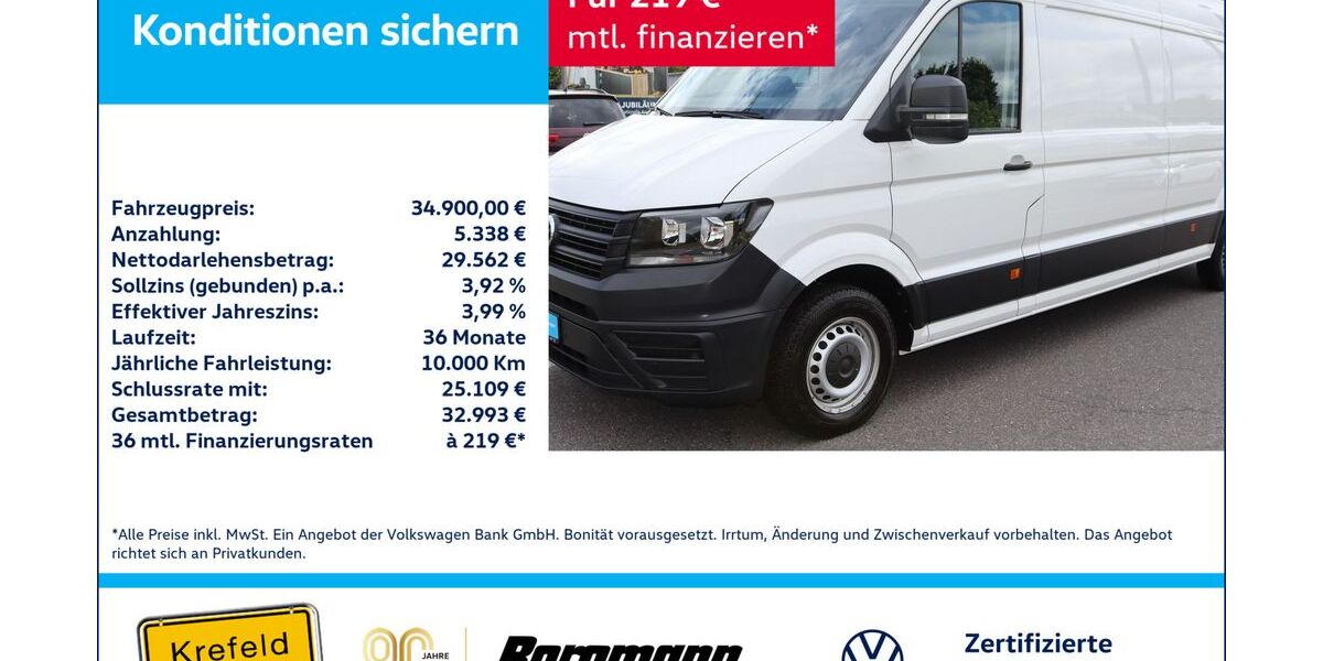 VW Crafter 36.269 km 34.900 &euro; Krefeld 47803