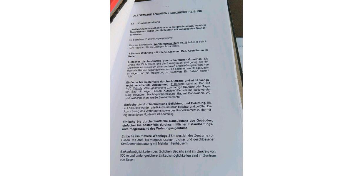 Dachgeschoßwohnung Essen Stadtbezirk III - 3 Zimmer, 52 m&sup2;, 145.000&euro; | Angebot:25923869