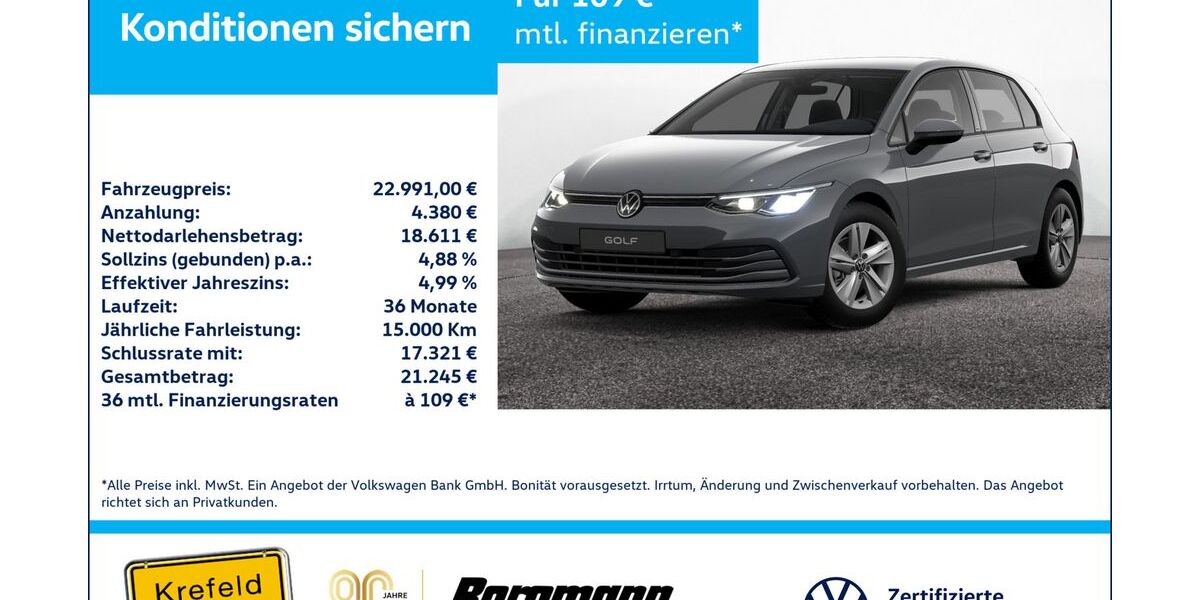 VW Golf 23.600 km 22.991 &euro; Krefeld 47803