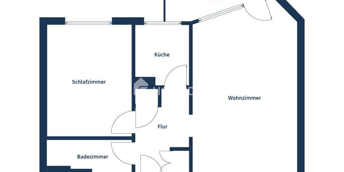 Etagenwohnung Düsseldorf Rath - 2 Zimmer, 44 m&sup2;, 162.000&euro; | Angebot:26740733