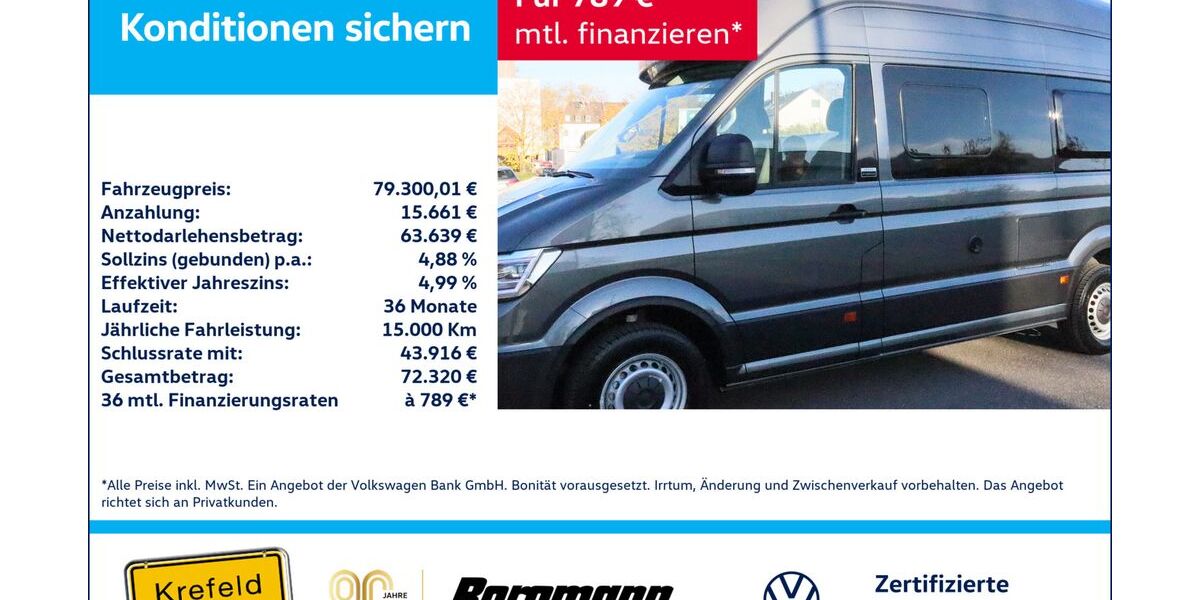VW Crafter 5.250 km 78.900 &euro; Krefeld 47803