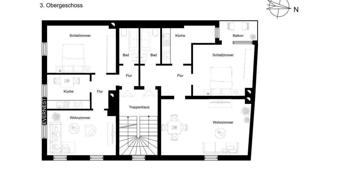 Mehrfamilienhaus, Wohnhaus Duisburg Duissern - 1 Zimmer, 432 m&sup2;, 599.000&euro; | Angebot:25689556