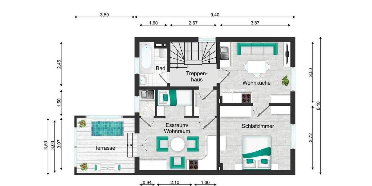 Doppelhaushälfte Mülheim an der Ruhr Styrum - 8 Zimmer, 143 m&sup2;, 349.000&euro; | Angebot:25683303
