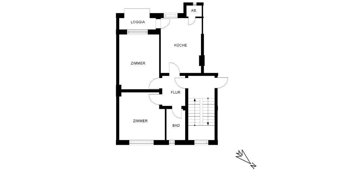 Etagenwohnung Duisburg Marxloh - 2 Zimmer, 64 m&sup2;, 374&euro; | Angebot:26734122