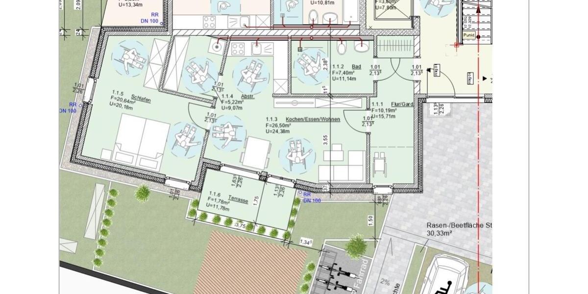 Erdgeschoßwohnung Issum - 2 Zimmer, 70 m&sup2;, 431&euro; | Angebot:25125236