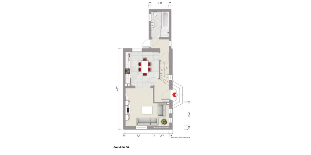 Reihenhaus Duisburg Rheinhausen - 3 Zimmer, 80 m&sup2;, 229.000&euro; | Angebot:26709543