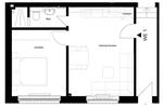 Erdgeschoßwohnung Duisburg Beeck - 2 Zimmer, 32 m&sup2;, 75.000&euro; | Angebot:26663525