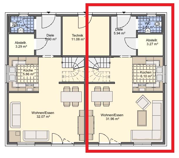 Doppelhaushälfte Krefeld Benrad - 5 Zimmer, 115 m&sup2;, 1.950&euro; | Angebot:26664347