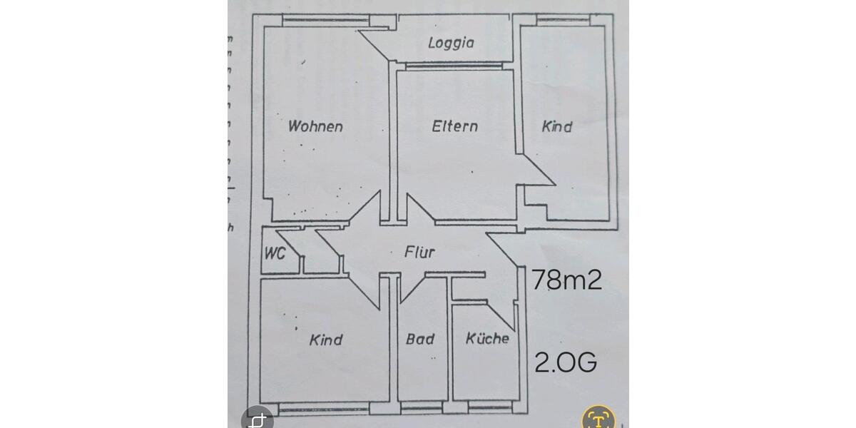 Etagenwohnung Krefeld Benrad - 4 Zimmer, 78 m&sup2;, 160.000&euro; | Angebot:26493611