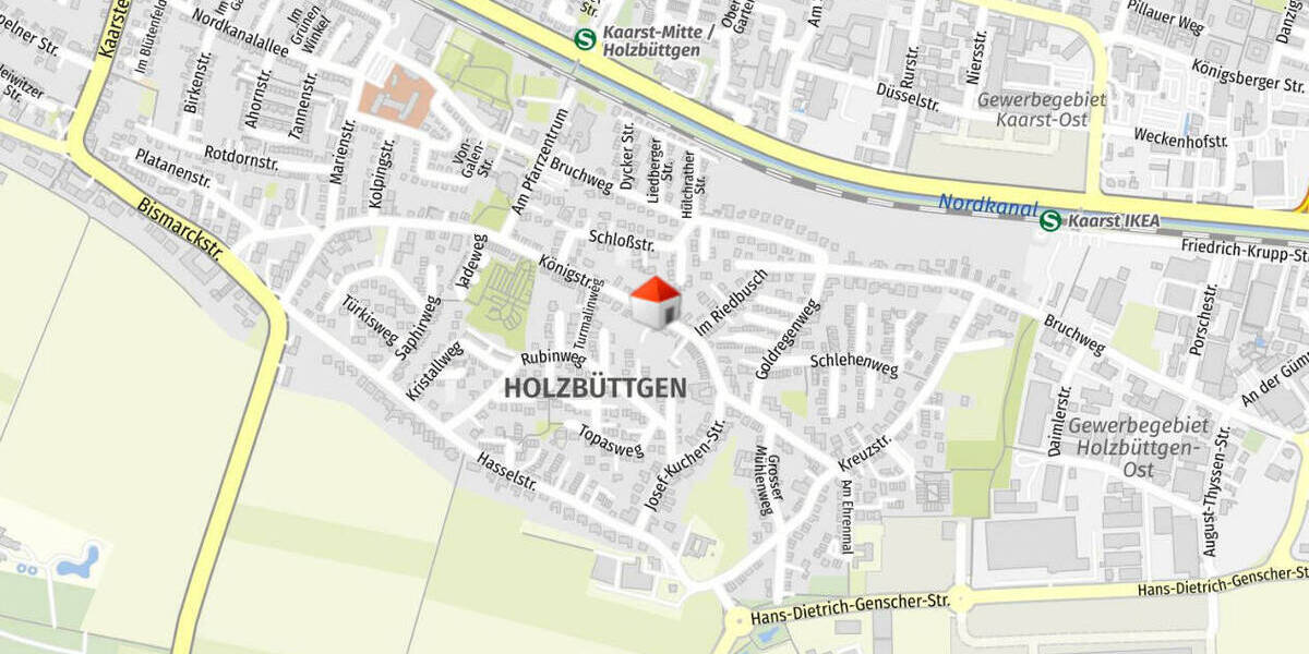 Etagenwohnung Kaarst Holzbüttgen - 2 Zimmer, 67 m&sup2;, 279.000&euro; | Angebot:25683975