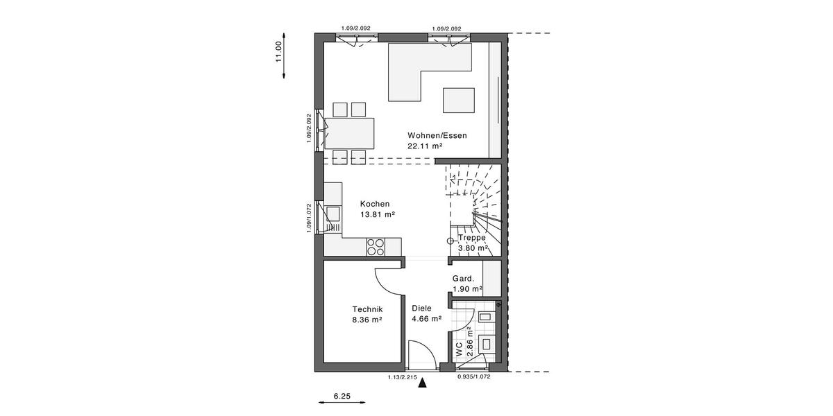 Doppelhaushälfte Dinslaken - 3 Zimmer, 116 m&sup2;, 1.700&euro; | Angebot:26663220