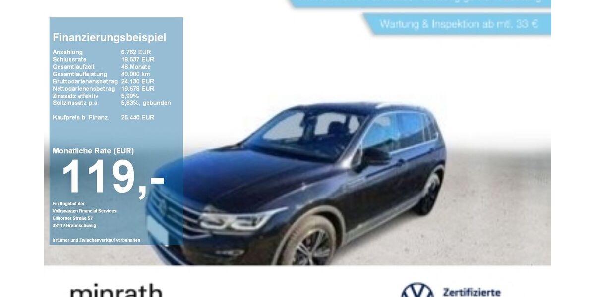 VW Tiguan 95.727 km 26.440 &euro; Geldern 47608