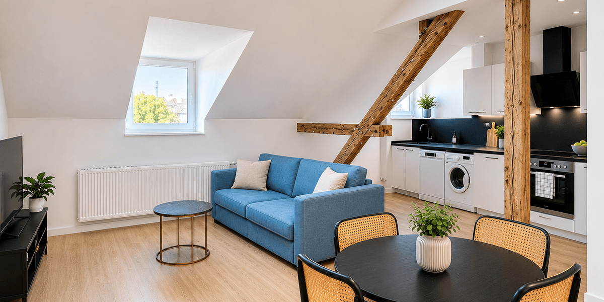 Etagenwohnung Düsseldorf Oberbilk - 2 Zimmer, 59 m&sup2;, 279.000&euro; | Angebot:27309636