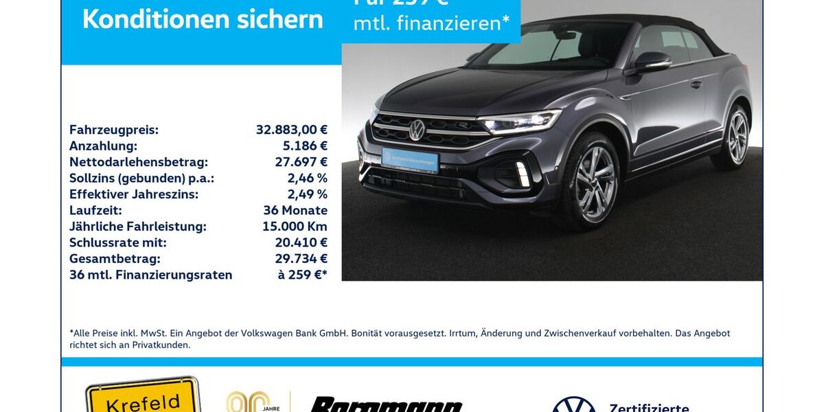 VW T-Roc 25.494 km 32.883 &euro; Krefeld 47803