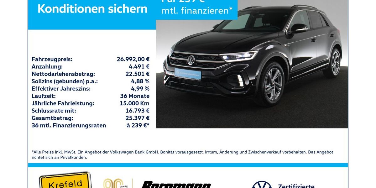 VW T-Roc 11.374 km 26.992 &euro; Krefeld 47803