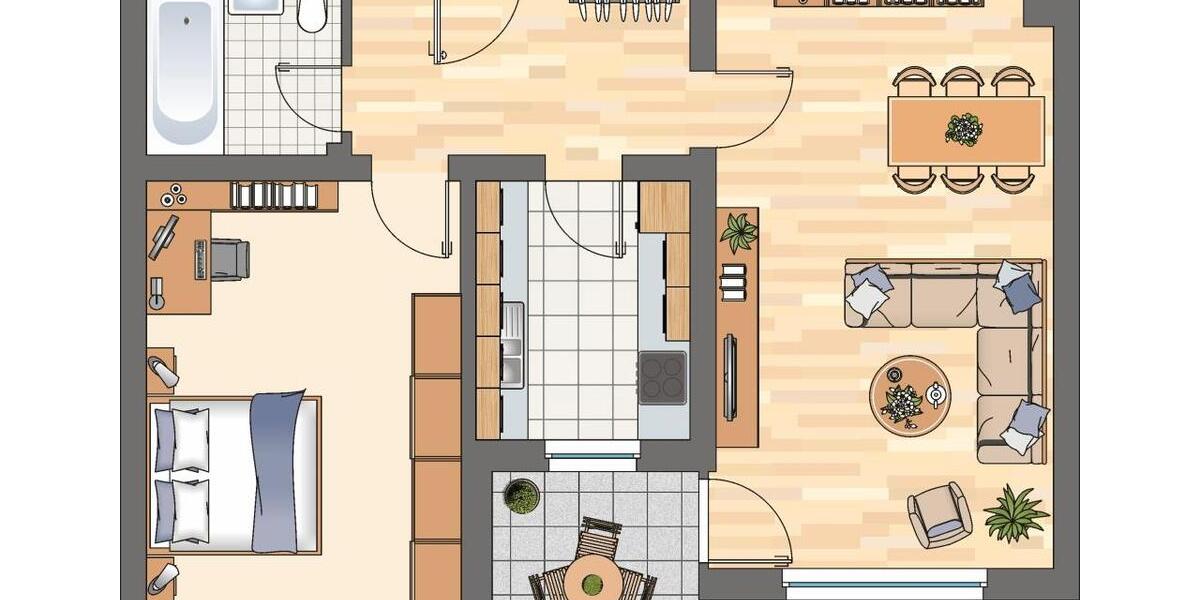 Etagenwohnung Essen Stadtbezirk III - 2 Zimmer, 65 m&sup2;, 589&euro; | Angebot:25665118