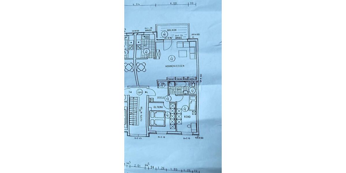 Etagenwohnung Bottrop Feldhausen - 3.5 Zimmer, 76 m&sup2;, 195.000&euro; | Angebot:26074159