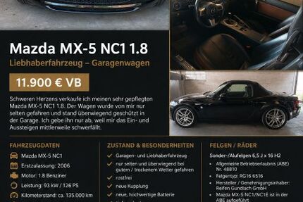 Mazda MX-5 135.000 km 11.900 &euro; Wachtendonk 47669