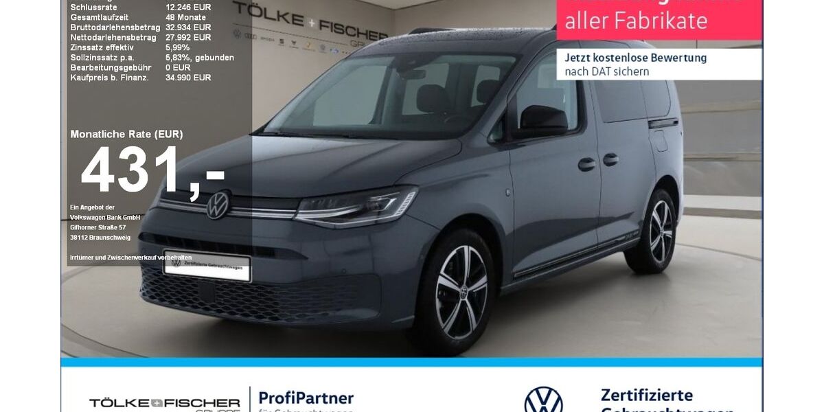 VW Caddy 20.661 km 31.899 &euro; Krefeld 47805