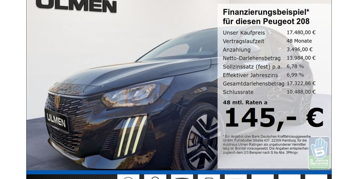 Peugeot 208 6.500 km 17.480 &euro; Ratingen 40880