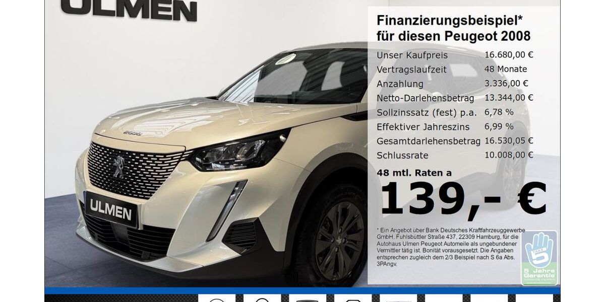 Peugeot 2008 38.164 km 16.680 &euro; Düsseldorf 40233