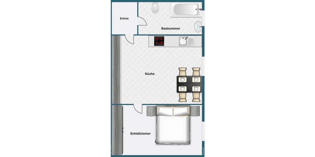 Etagenwohnung Düsseldorf Stadtbezirk 3 - 2 Zimmer, 41 m&sup2;, 164.000&euro; | Angebot:25987833